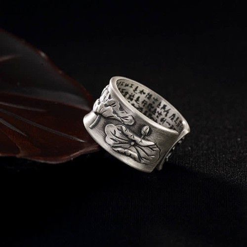 999 Silver Koi Fish Lotus Wealth Ring 999 Silver Koi Fish Lotus Wealth Ring