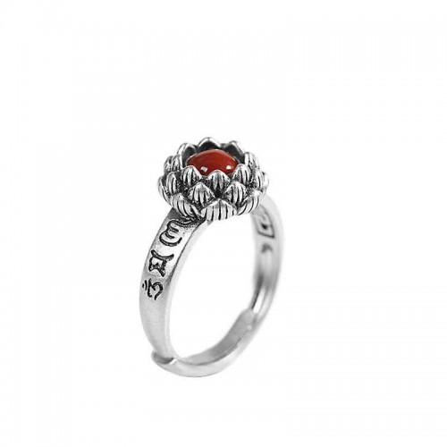  925 Sterling Silver Lotus Ring