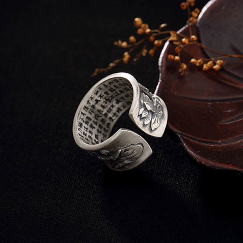 999 Silver Koi Fish Lotus Wealth Ring 999 Silver Koi Fish Lotus Wealth Ring