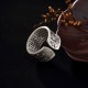 999 Silver Koi Fish Lotus Wealth Ring 999 Silver Koi Fish Lotus Wealth Ring