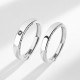 925 Silver Sun Moon Protection Couple Ring