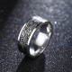 Vintage Wave Auspicious Clouds Titanium Steel Balance Ring Vintage Wave Auspicious Clouds Titanium Steel Balance Ring
