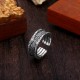 925 Silver Retro Tang Dynasty Adjustable Luck Ring