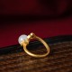 White Jade Auspicious Cloud Luck Ring