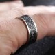 Vintage Wave Auspicious Clouds Titanium Steel Balance Ring Vintage Wave Auspicious Clouds Titanium Steel Balance Ring