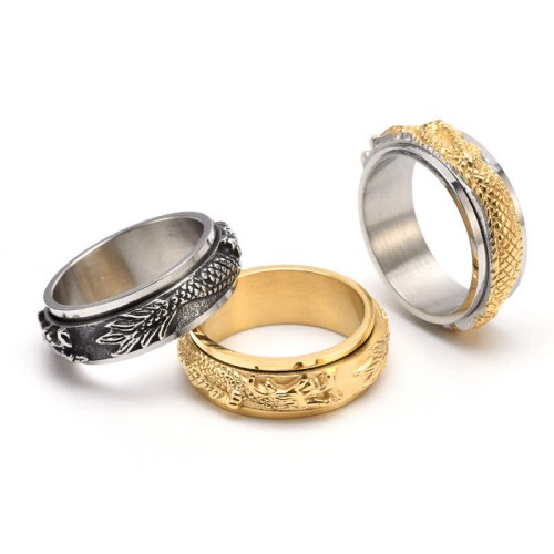 Dragon Titanium Steel Rotatable Ring (30% Off | CODE: FS30) Dragon Titanium Steel Rotatable Ring (30% Off | CODE: FS30)