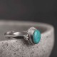 925 Sterling Silver Turquoise Love Ring