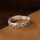 999 Sterling Silver Lotus Peony Enlightenment Ring