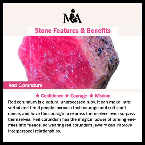 925 Sterling Silver Red Corundum Courage Ring