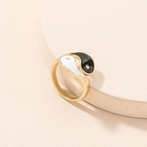 Yin Yang Symbol Adjustable Blessing Ring Yin Yang Symbol Adjustable Blessing Ring