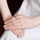 925 Sterling Silver Gold Braided Cyan Jade Ring