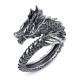925 Silver Vintage Dragon Protection Ring