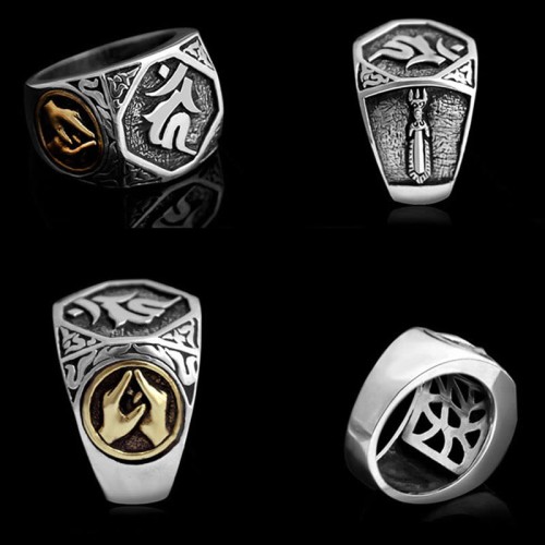 925 Silver Sanskrit Protection Adjustable Ring 925 Silver Sanskrit Protection Adjustable Ring