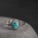 925 Sterling Silver Turquoise Love Ring