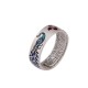 999 Silver Peacock Lotus Fortune Ring