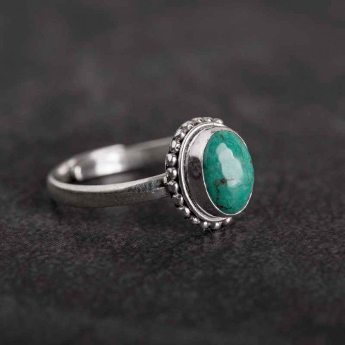 925 Sterling Silver Turquoise Love Ring
