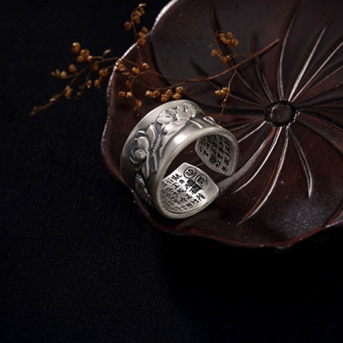 999 Silver Koi Fish Lotus Wealth Ring 999 Silver Koi Fish Lotus Wealth Ring