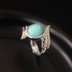 925 Silver Turquoise Feather Protection Ring 925 Silver Turquoise Feather Protection Ring