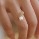 Tridacna Stone Cat Head Jade Blessing Ring Tridacna Stone Cat Head Jade Blessing Ring