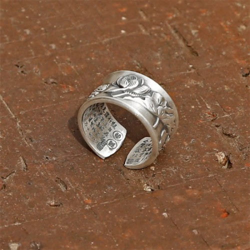 999 Silver Koi Fish Lotus Wealth Ring 999 Silver Koi Fish Lotus Wealth Ring
