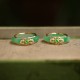18K Gold Plated Green Chalcedony Strength Ring