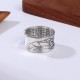 999 Silver Lotus Heart Sutra Protection Ring