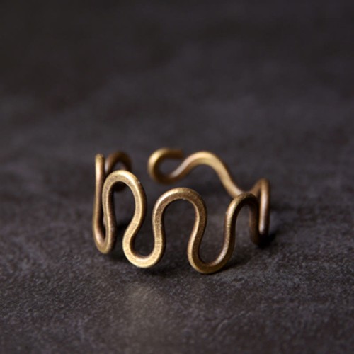 Brass Luck Wealth Adjustable Ring