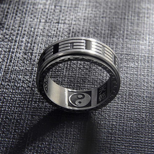 Bagua Yin Yang Titanium Steel Balance Ring Bagua Yin Yang Titanium Steel Balance Ring