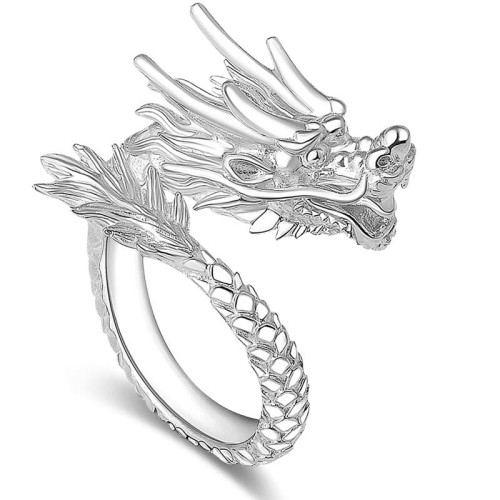 990 Sterling Silver Vintage Dragon Luck Ring 990 Sterling Silver Vintage Dragon Luck Ring
