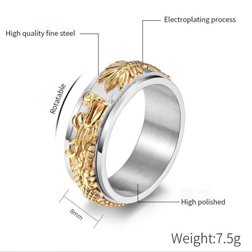 Dragon Titanium Steel Rotatable Ring (30% Off | CODE: FS30) Dragon Titanium Steel Rotatable Ring (30% Off | CODE: FS30)