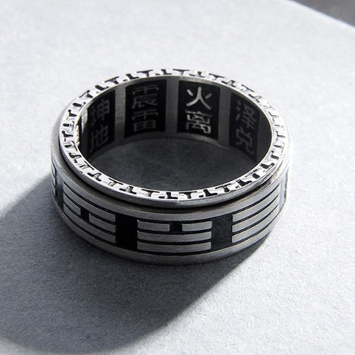 Bagua Yin Yang Titanium Steel Balance Ring Bagua Yin Yang Titanium Steel Balance Ring