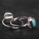 925 Sterling Silver Turquoise Love Ring