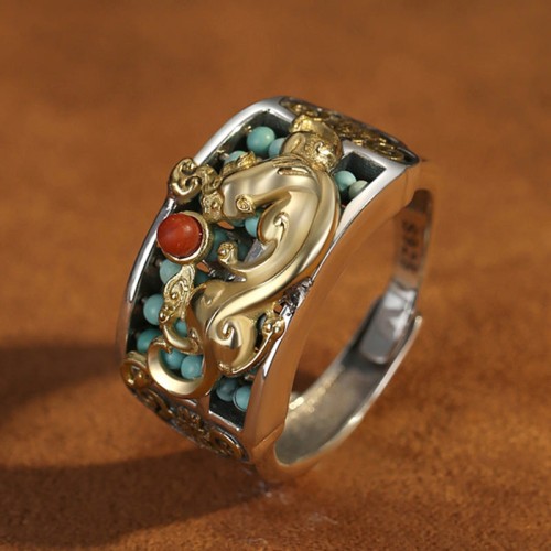 925 Sterling Silver PiXiu Protection Ring