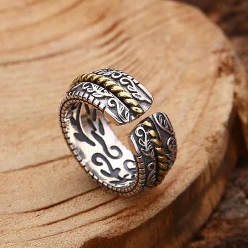 925 Silver Tang Dynasty Luck Adjustable Ring 925 Silver Tang Dynasty Luck Adjustable Ring