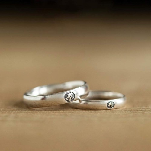 925 Sterling Silver Zodiac Buddha Blessing Couple Ring