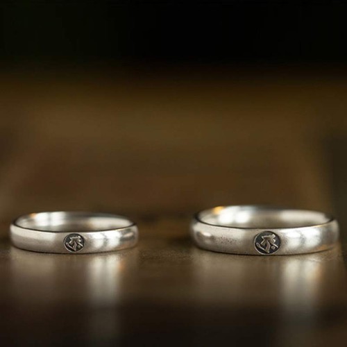 925 Sterling Silver Zodiac Buddha Blessing Couple Ring