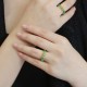 18K Gold Plated Green Chalcedony Strength Ring