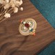 White Jade Red Agate Happiness Ring White Jade Red Agate Happiness Ring