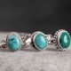 925 Sterling Silver Turquoise Love Ring
