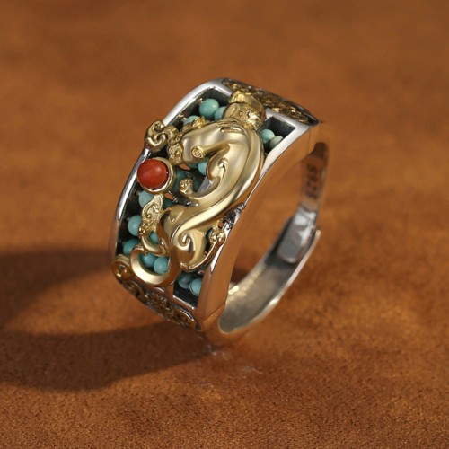 925 Sterling Silver PiXiu Protection Ring