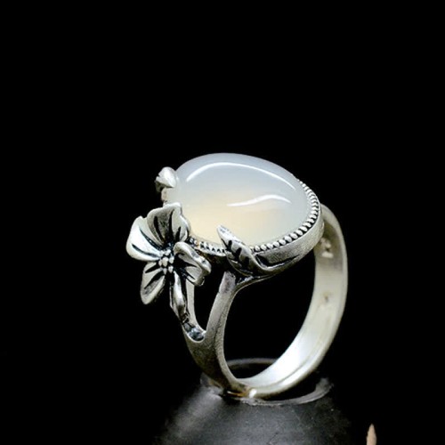 990 Sterling Silver Chalcedony Harmony Ring 990 Sterling Silver Chalcedony Harmony Ring