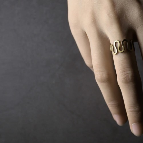 Brass Luck Wealth Adjustable Ring