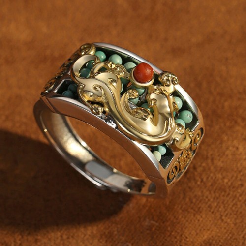 925 Sterling Silver PiXiu Protection Ring