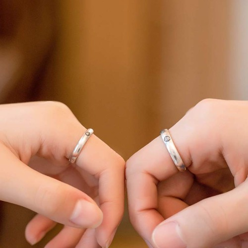 925 Sterling Silver Zodiac Buddha Blessing Couple Ring