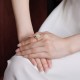 925 Sterling Silver Gold Rose Hetian Jade Happiness Ring 925 Sterling Silver Gold Rose Hetian Jade Happiness Ring