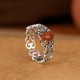 925 Silver Vintage Red Agate Calm Ring 925 Silver Vintage Red Agate Calm Ring