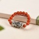 925 Silver Garnet, Moonstone, & PiXiu Wealth Ring 925 Silver Garnet, Moonstone, & PiXiu Wealth Ring