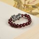 925 Silver Garnet, Moonstone, & PiXiu Wealth Ring 925 Silver Garnet, Moonstone, & PiXiu Wealth Ring