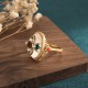 White Jade Red Agate Happiness Ring White Jade Red Agate Happiness Ring