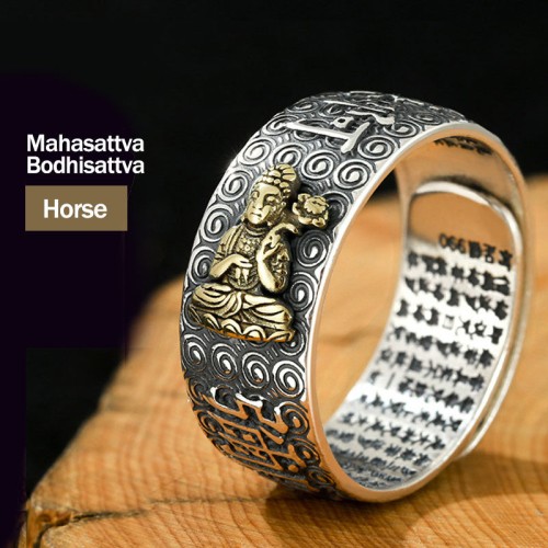 Zodiac Buddha Wealth Luck Adjustable Ring Zodiac Buddha Wealth Luck Adjustable Ring